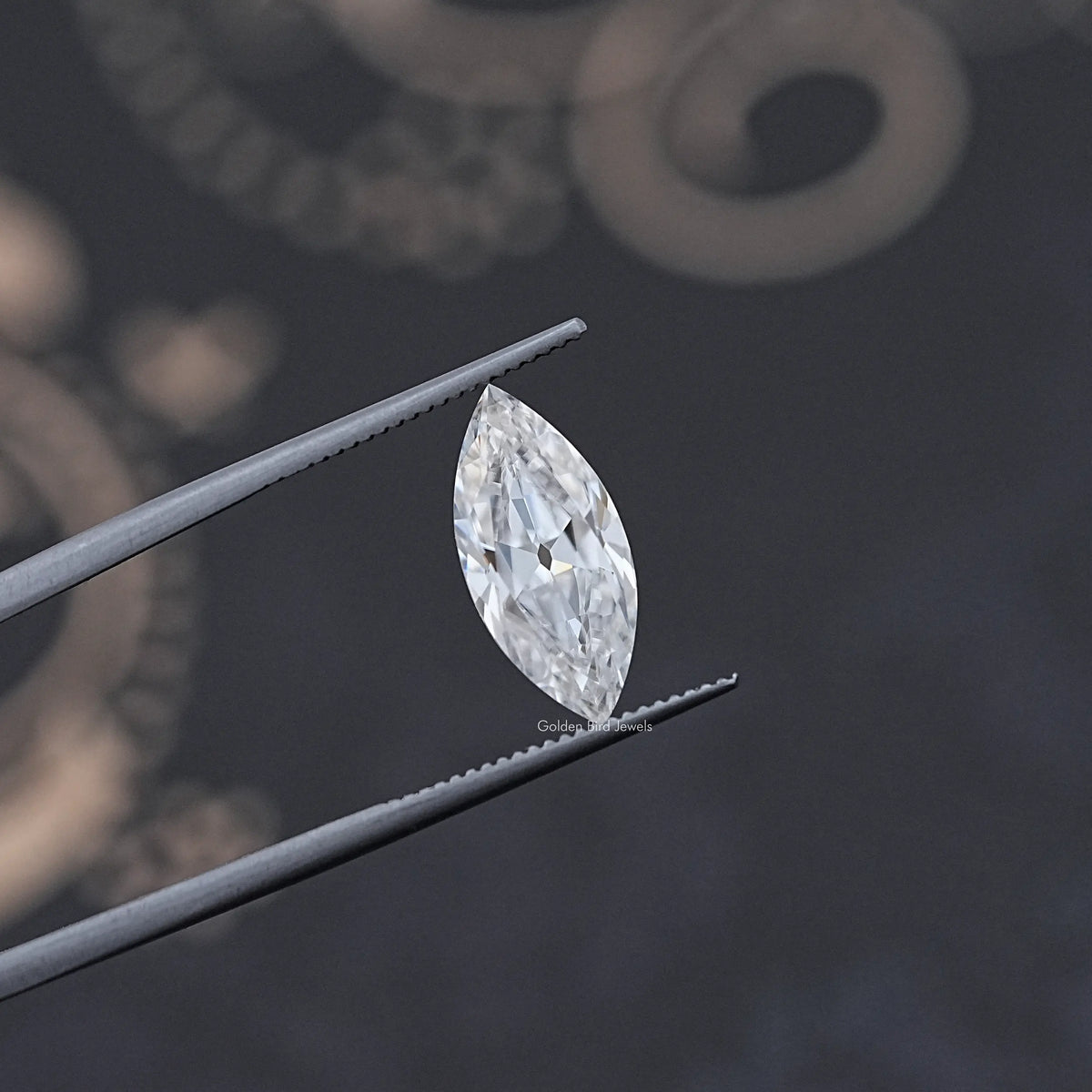 Cross View Of  Marquise Cut Loose moissanite  
