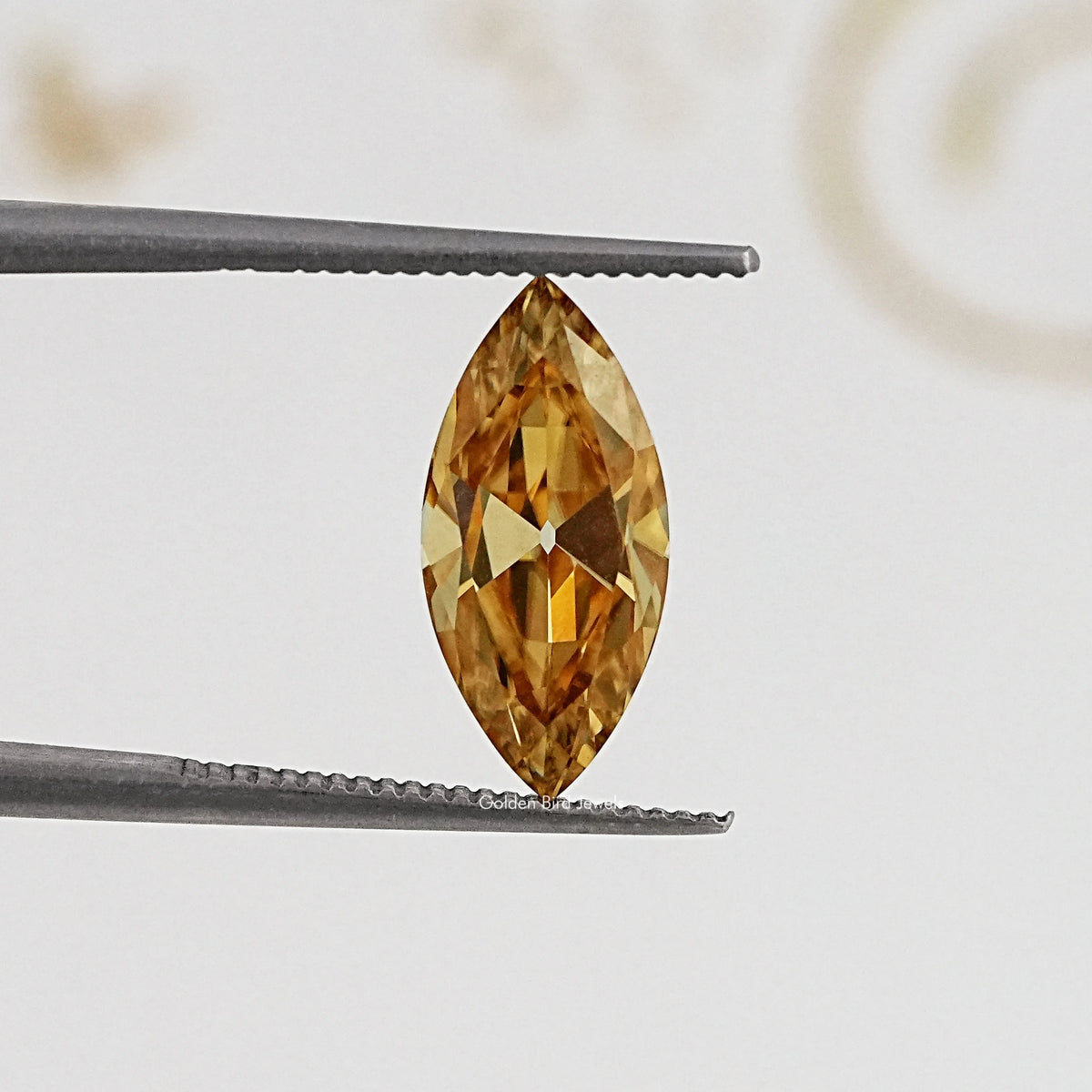 Detailed View Of Old Mine Marquise Cut Loose Moissanite Stone