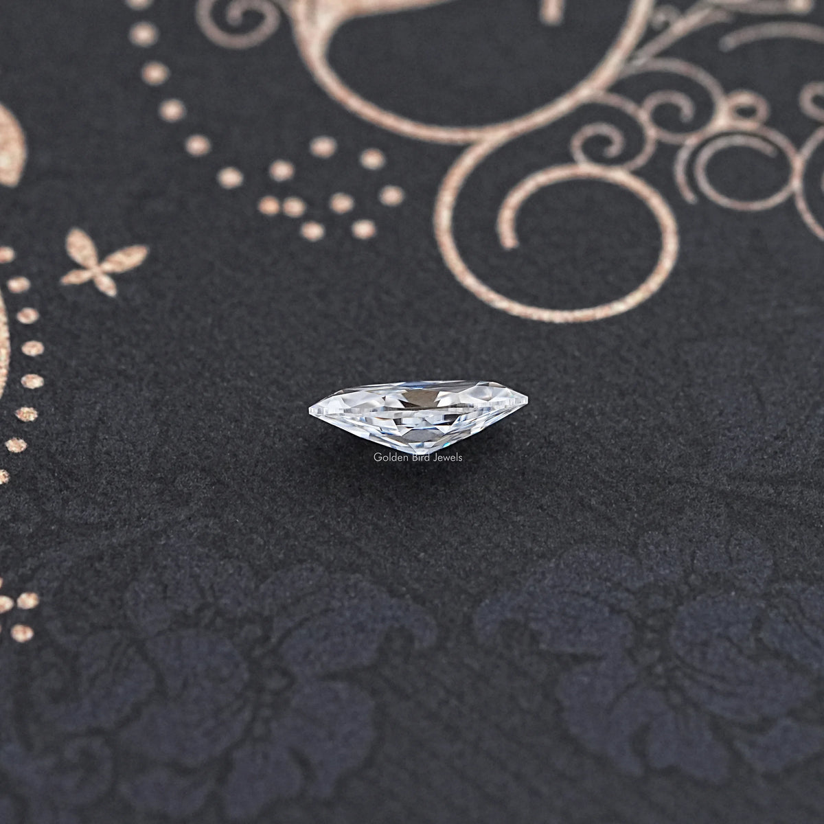 Side View Of Marquise Cut Loose moissanite   