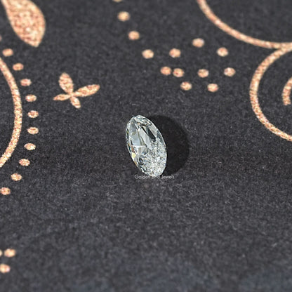 Loose faceted oval lab-grown diamond, icy sparkle
