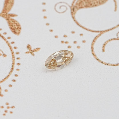 Top View of Moval Cut Loose Moissanite