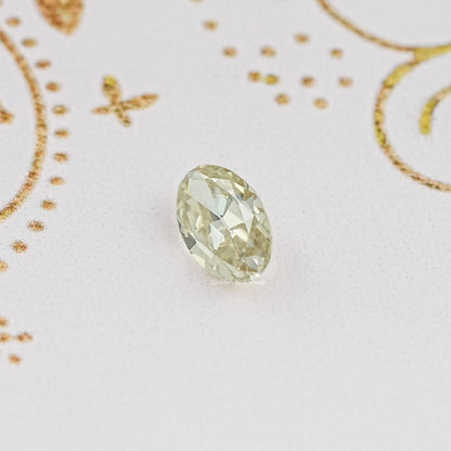 Front View Of Old Mine Oval Cut Loose Moissanite Stone