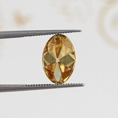 Detailed View Of Old Mine Oval Cut Loose Moissanite Stone