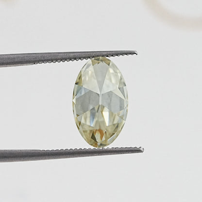 Detailed View Of Old Mine Oval Cut Loose Moissanite Stone