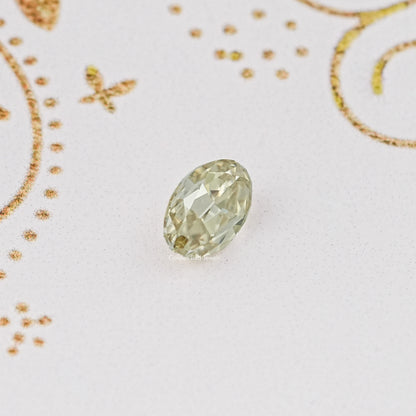 Top View of Old Mine Oval Cut Loose Moissanite Stone