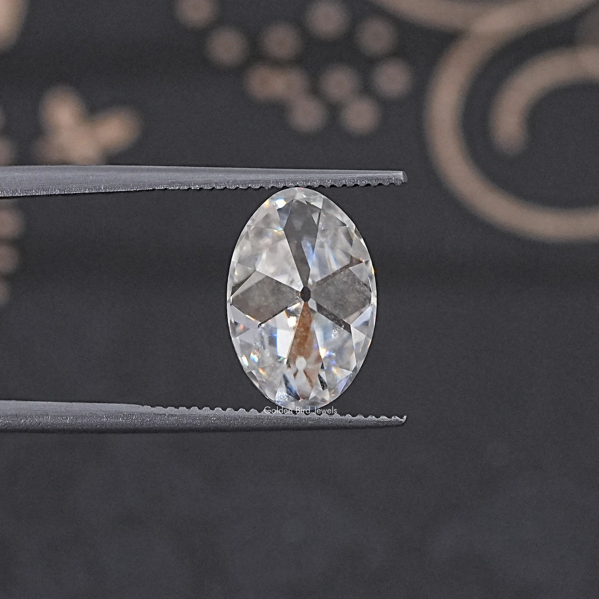 Detailed View Of Old Mine Oval Cut Loose Moissanite Stone