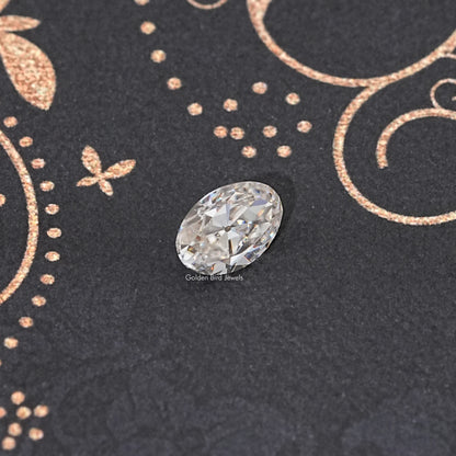 Side View Of Old Mine Oval Cut Loose Moissanite Stone