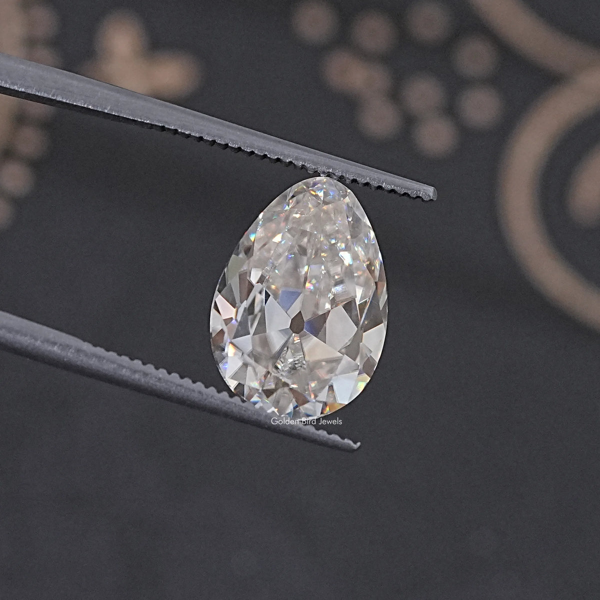 Detailed View Of Old Mine Oval Cut Loose Moissanite Stone