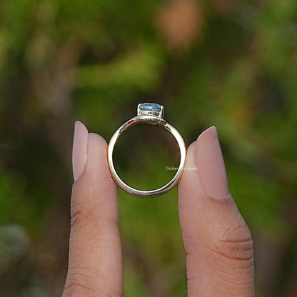 Back View Of Moissanite Solitaire Ring
