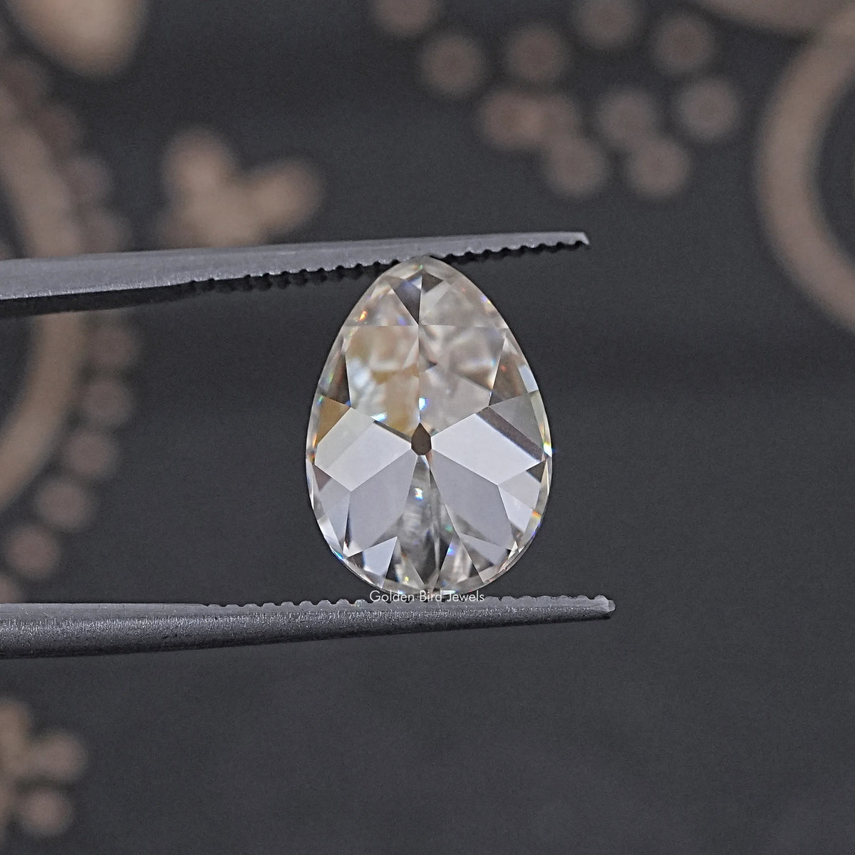 Back View Of Old Mine Oval Cut Loose Moissanite Stone 