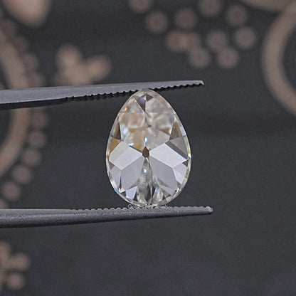 Back View Of Old Mine Oval Cut Loose Moissanite Stone 