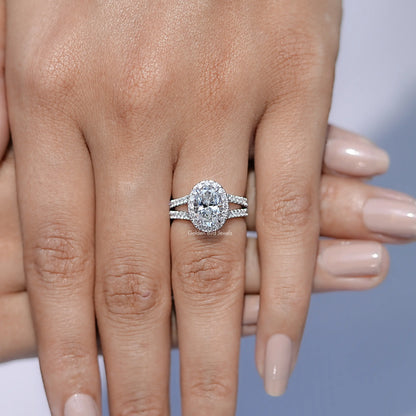 Close view of Split Shank Engagement Ring