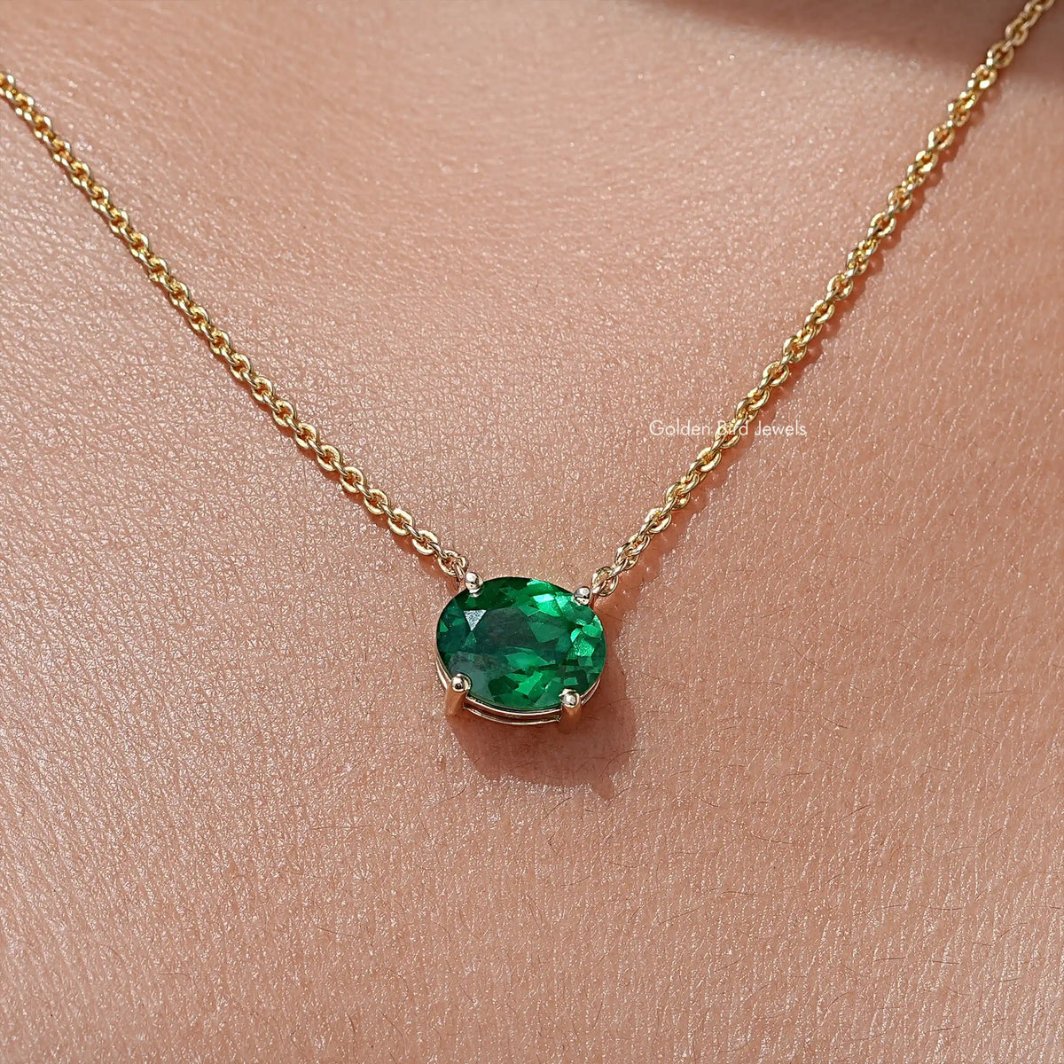 Oval Cut Lab Grown Diamond Solitaire Pendant