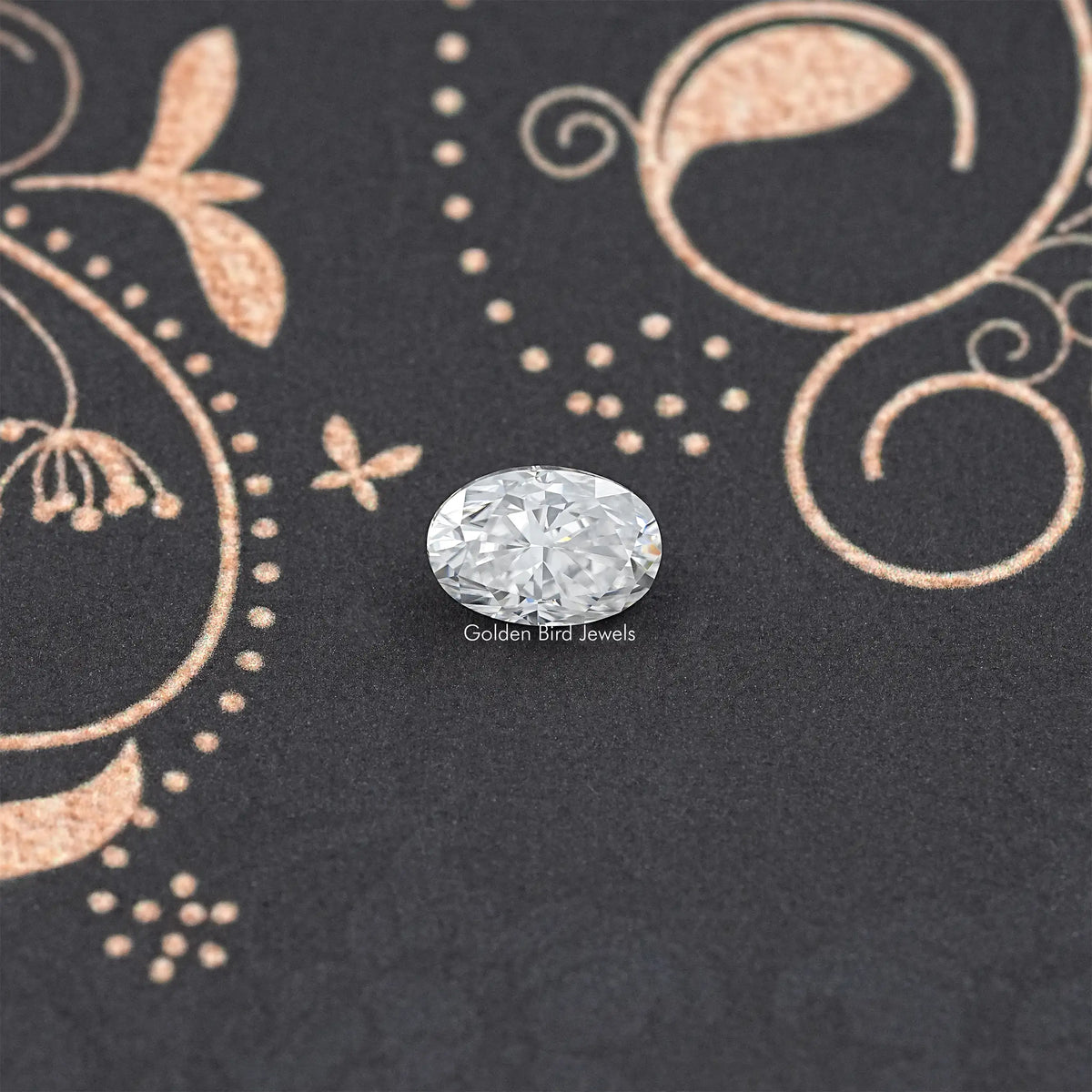 Oval moissanite loose stone with crushed ice sparkle facets