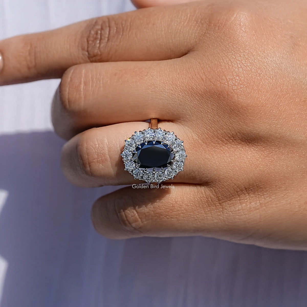 Top View Of Moissanite Solitaire Ring