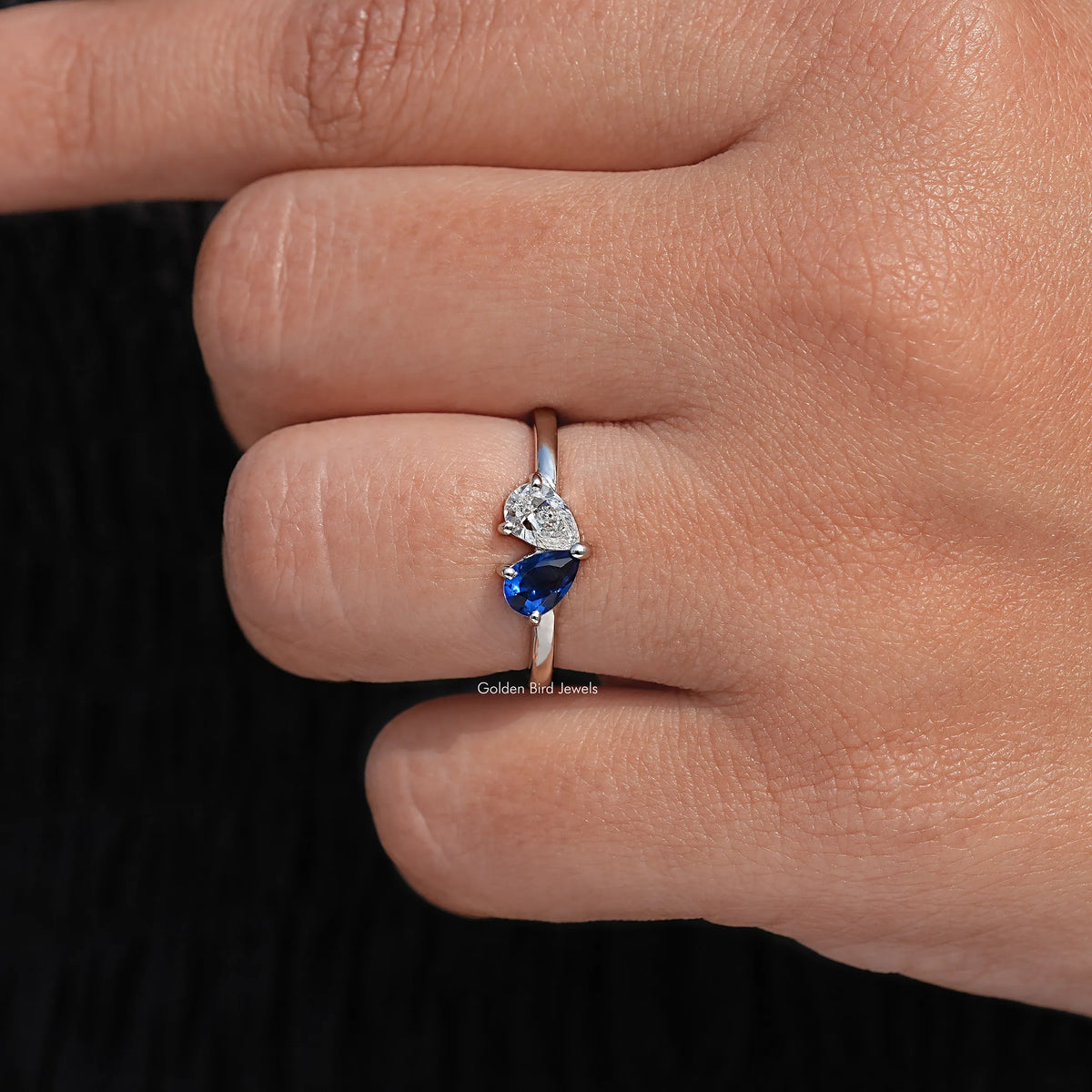 Close View Of Pear Toi Moi Engagement Ring
