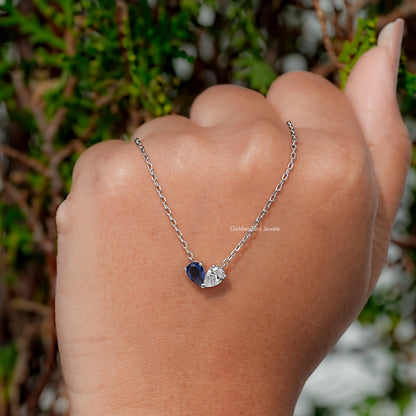 hand Showing View of Gemstone Toi Moi Engagement Pendant
