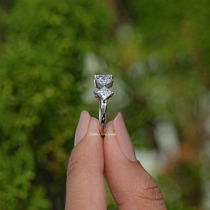 Side View Of Lab Diamond Five Stone Ring
