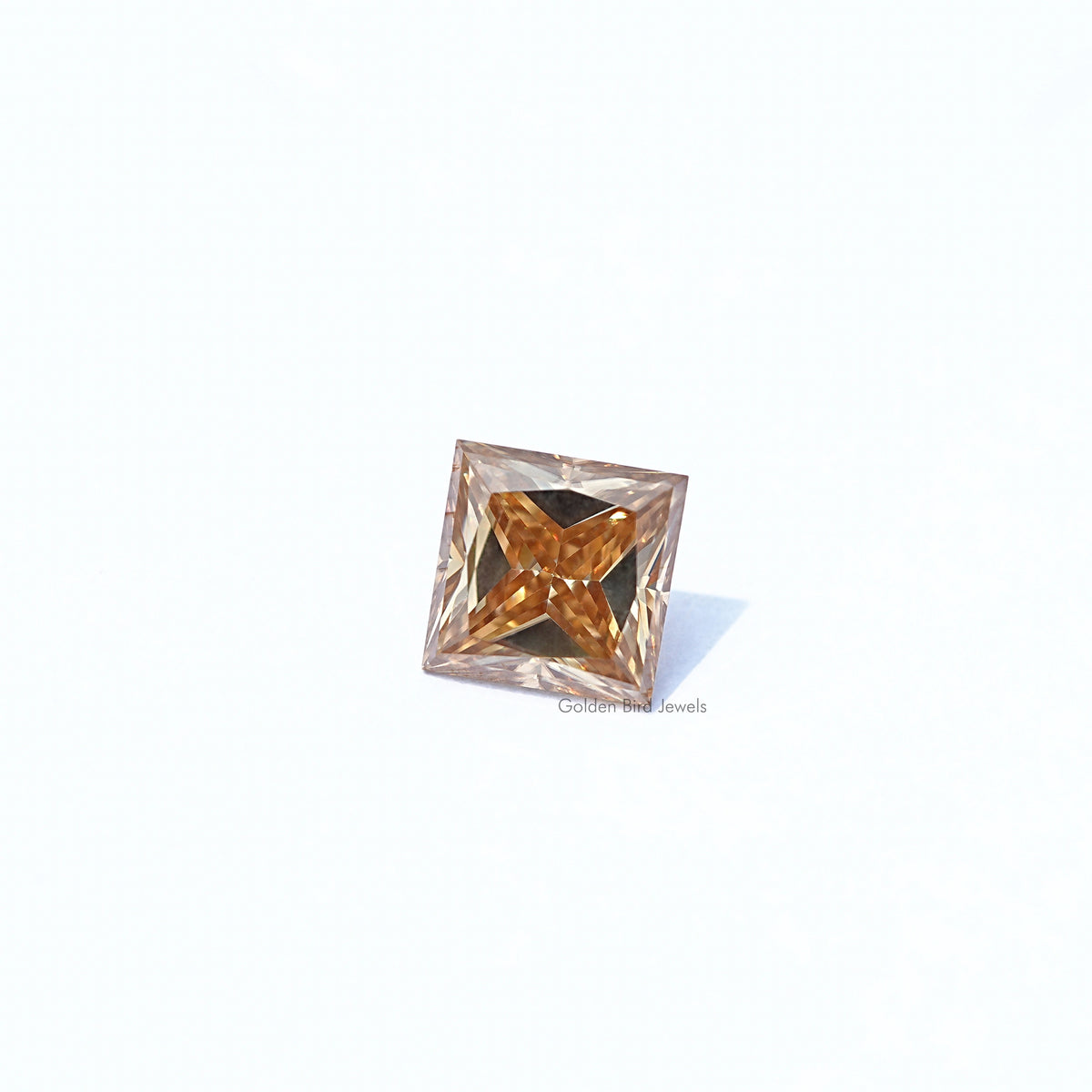 Front View Of Princess Cut Loose Moissanite Stone