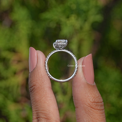 Back View Of Lab Diamond Accent Ring
