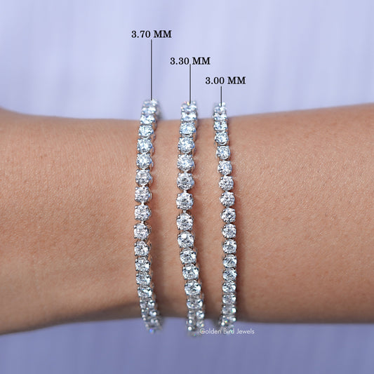 View Of Round Shaped CVD Diamond Bridal Bracelet