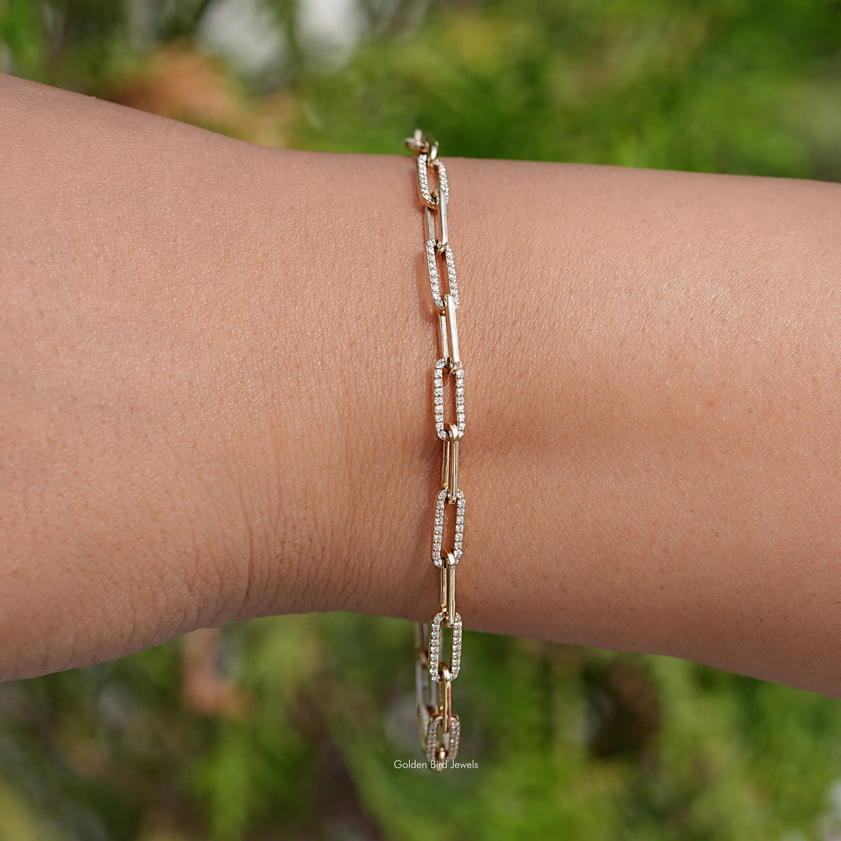 Round Cut Lab Grown Diamond Link Bracelet