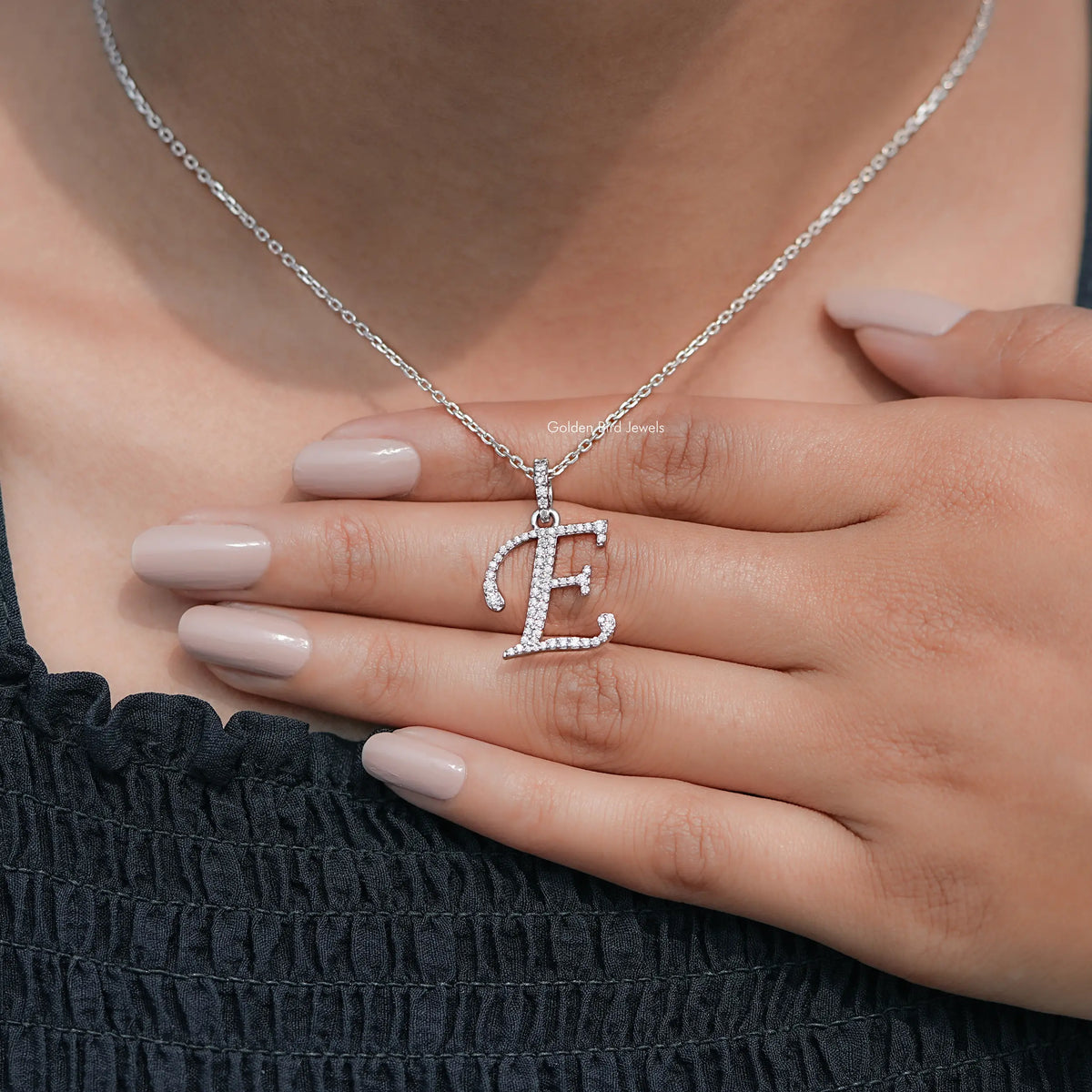 Front View Of Moissanite Solitaire Pendant 
