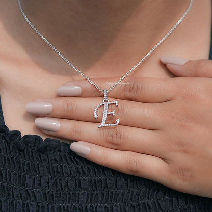 Front View Of Moissanite Solitaire Pendant 