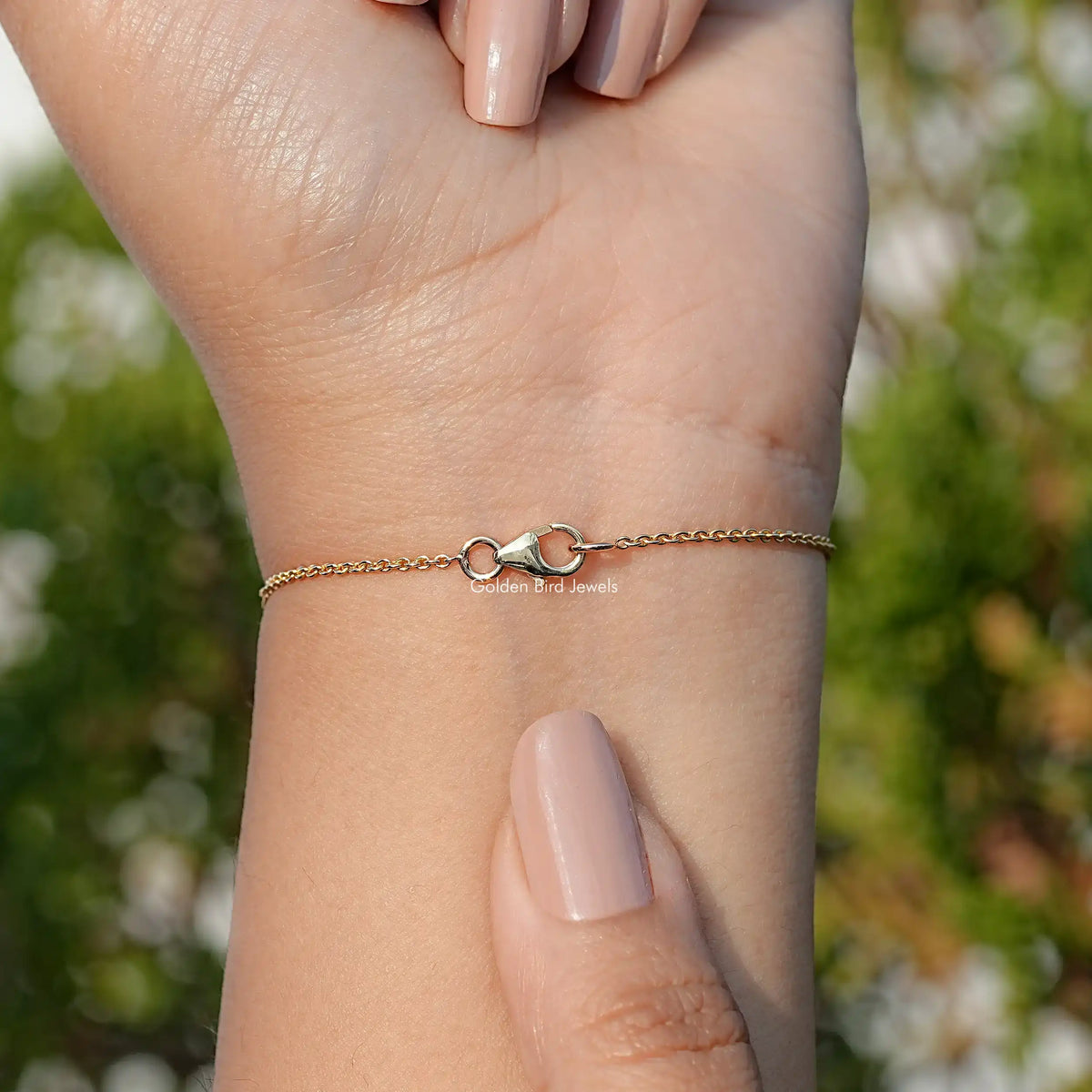 Close View Of Lab Diamond Tennis Bracelet 

