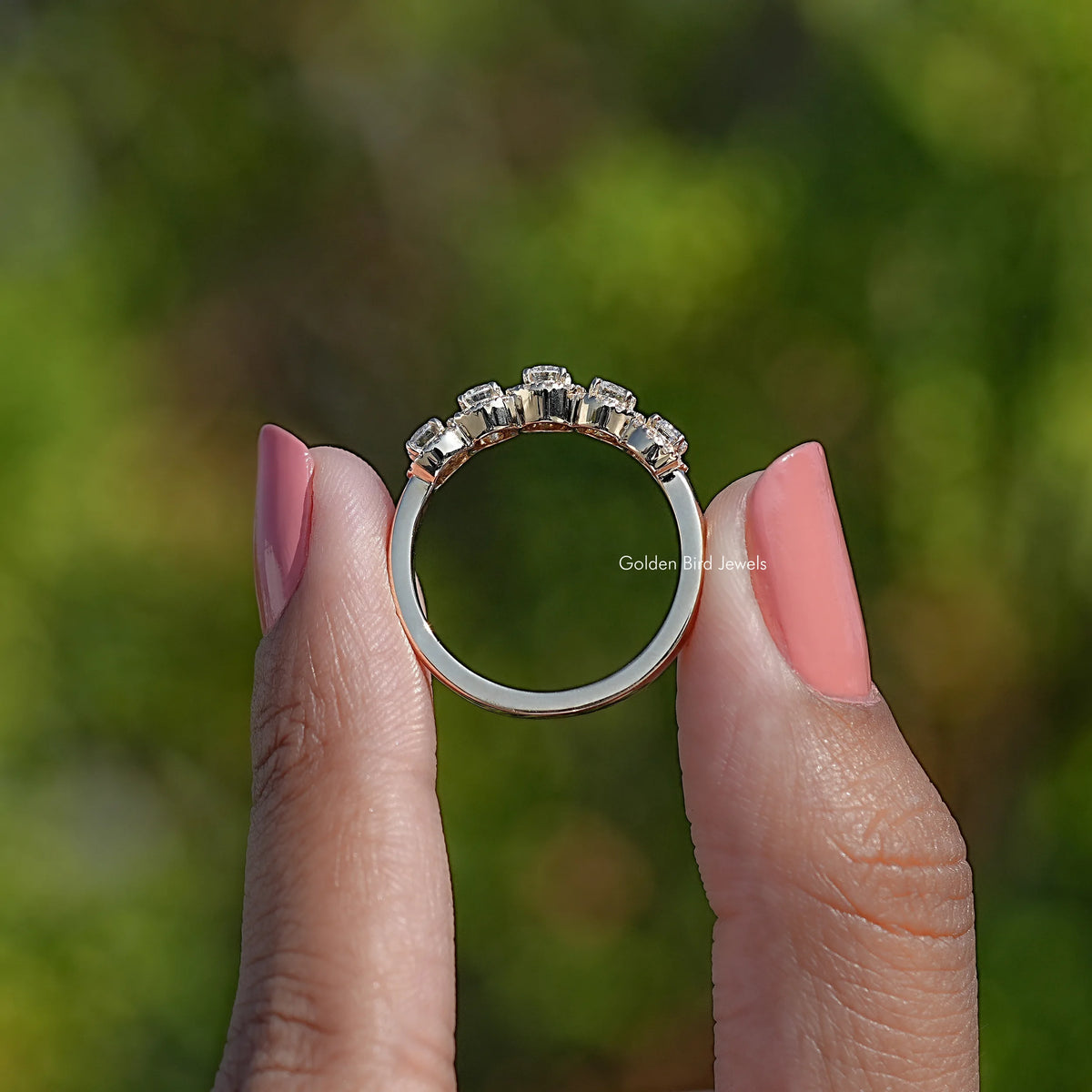 Back View Of Lab Diamond Engagement Ring

