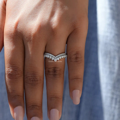 [Moissanite Round Cut Eternity Band]-[Golden Bird Jewels]