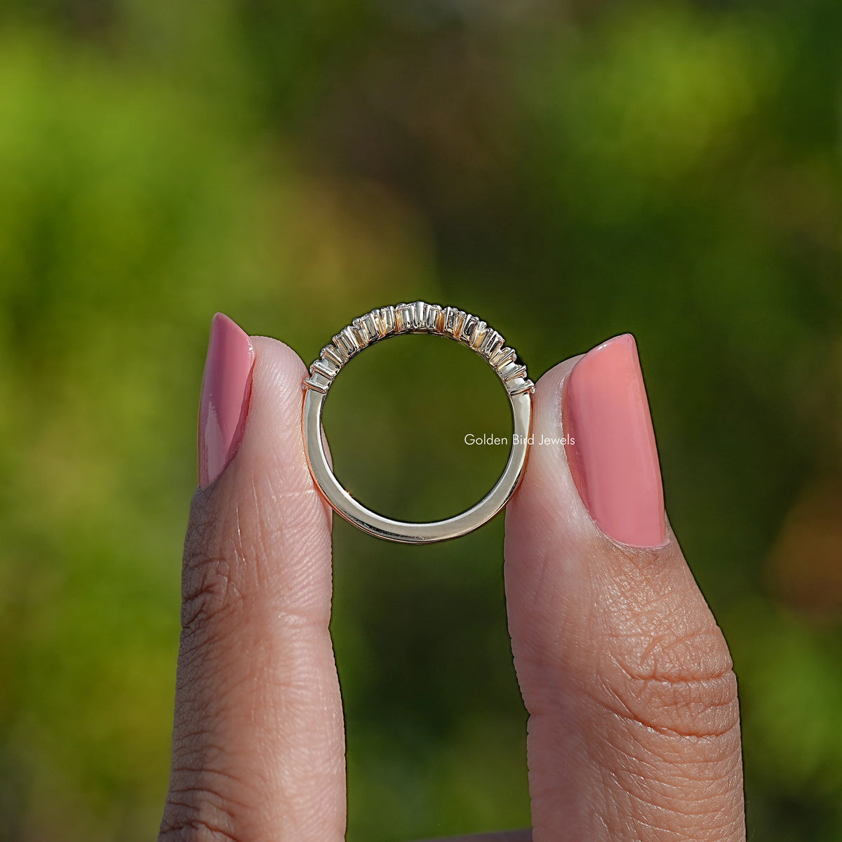 Back View Of Lab Diamond Engagement Ring
