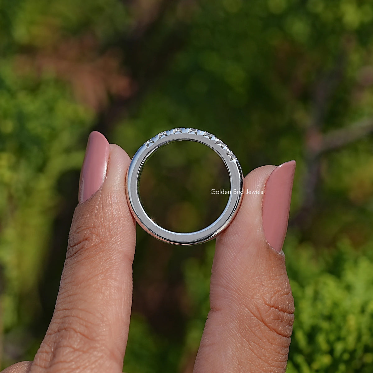 Back View Of Lab Diamond Engagement Ring

