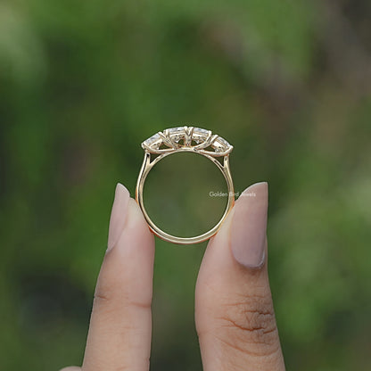 Back view of Moissanite Round Cut Eternity Wedding Band