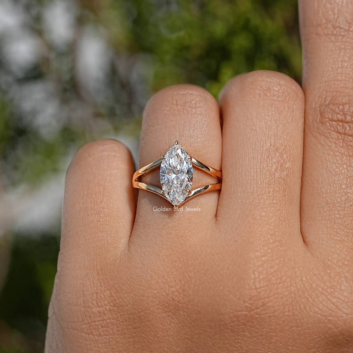 Top View Of Marquise Diamond Ring
