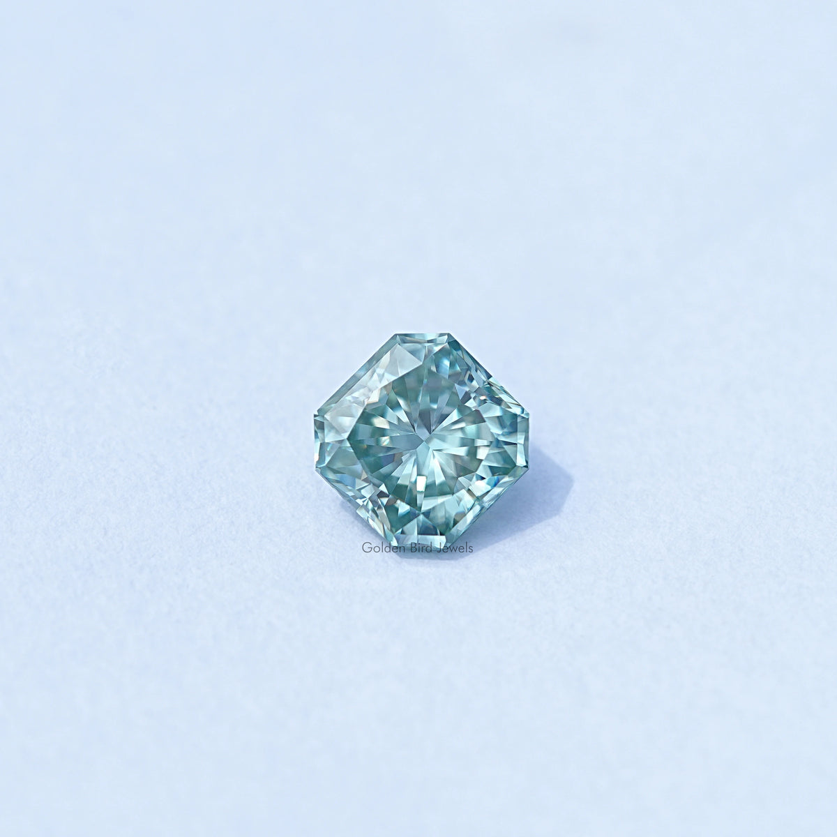 Top view of Moissanite Radiant Cut Loose Stone