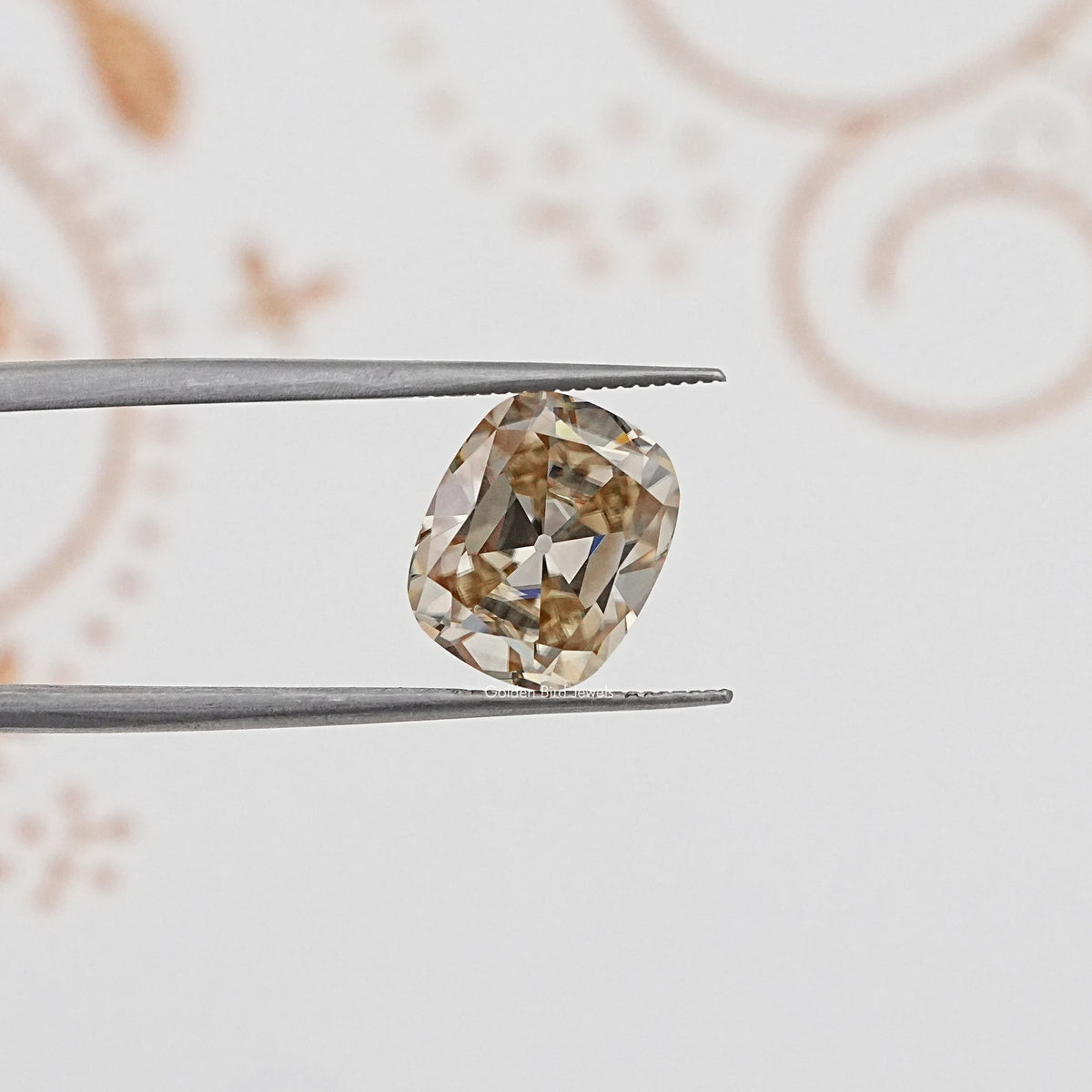 Top View of Old Mine Cushion Cut Loose Moissanite Stone