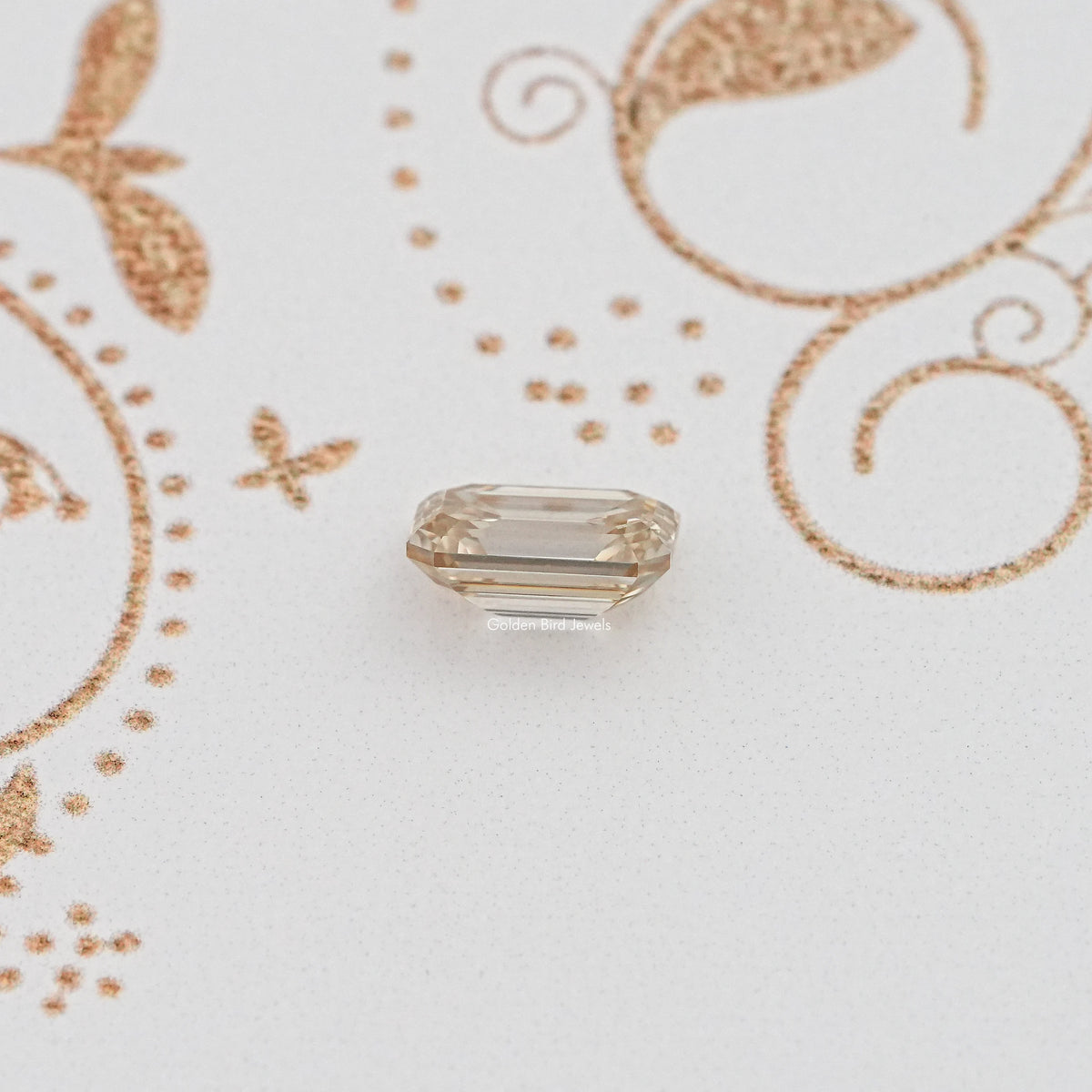 Side View Of Old Mine Emerald Cut Loose Moissanite Stone