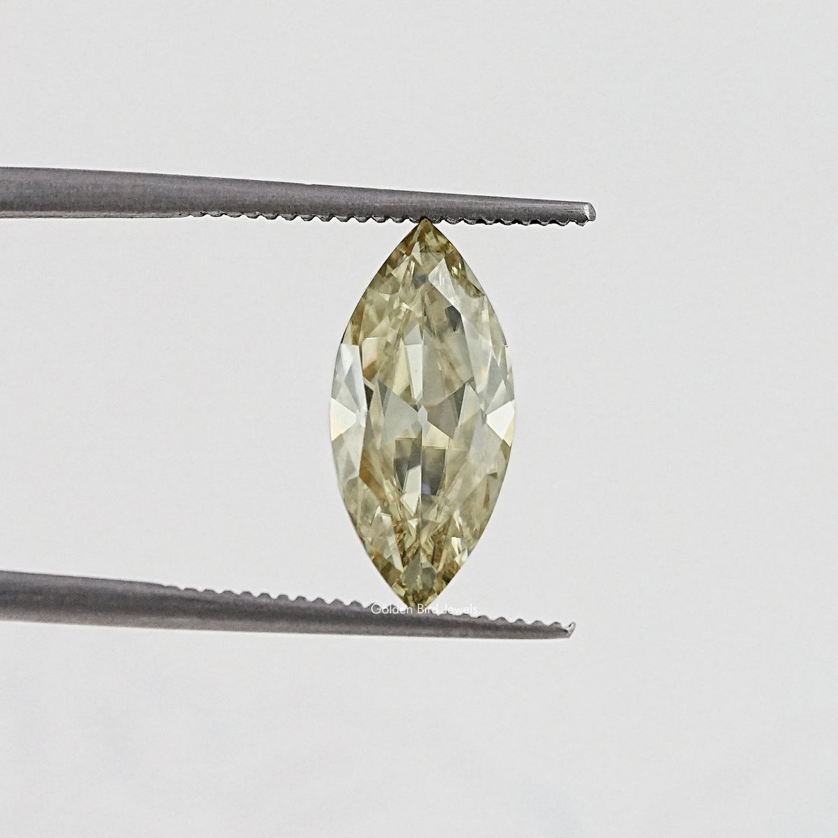 In Tweezer View Of Old Mine Marquise Cut Loose Moissanite Stone