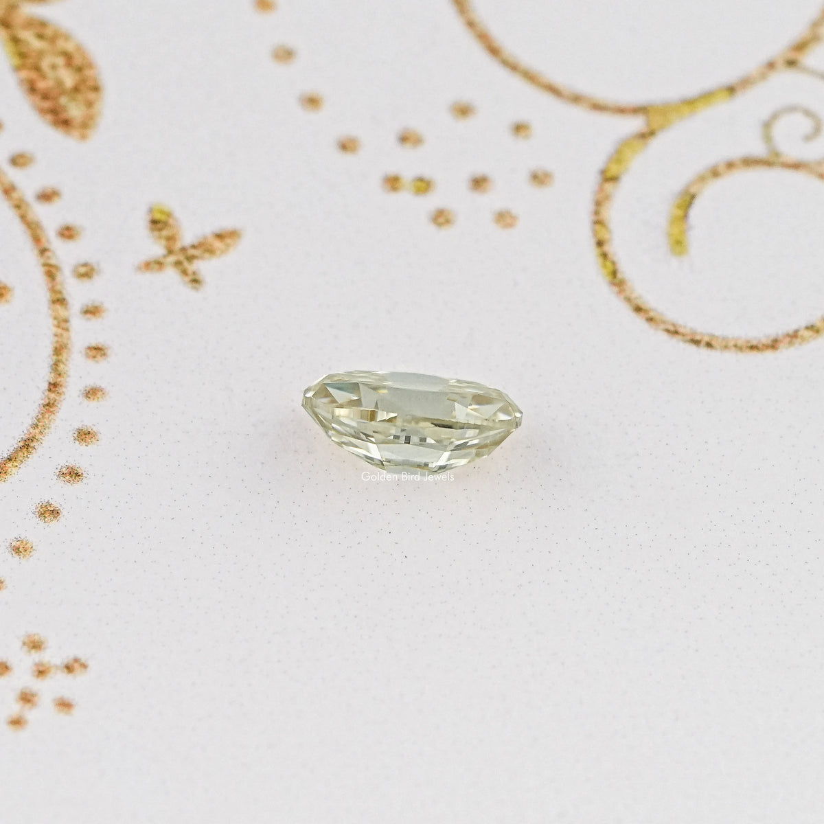 Side View Of Old Mine Oval Cut Loose Moissanite Stone