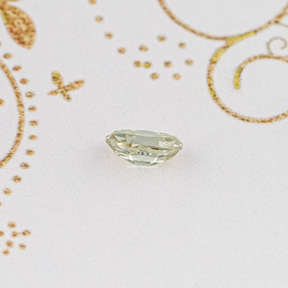 Side View Of Old Mine Oval Cut Loose Moissanite Stone