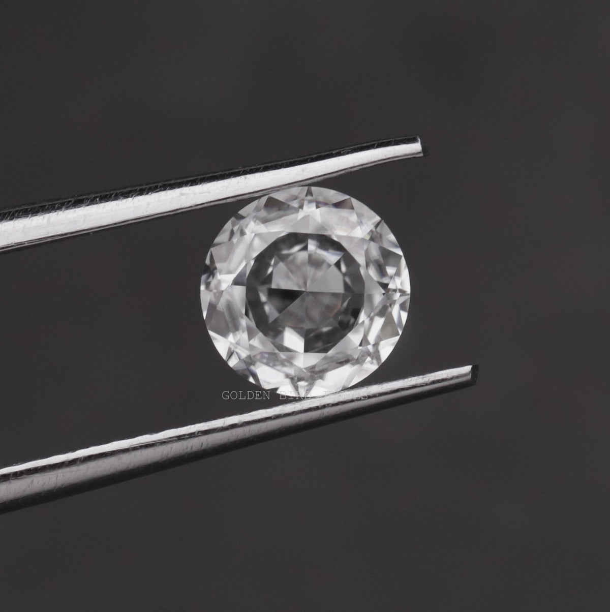 View Of Colorless Rose Cut Round Loose Moissanite