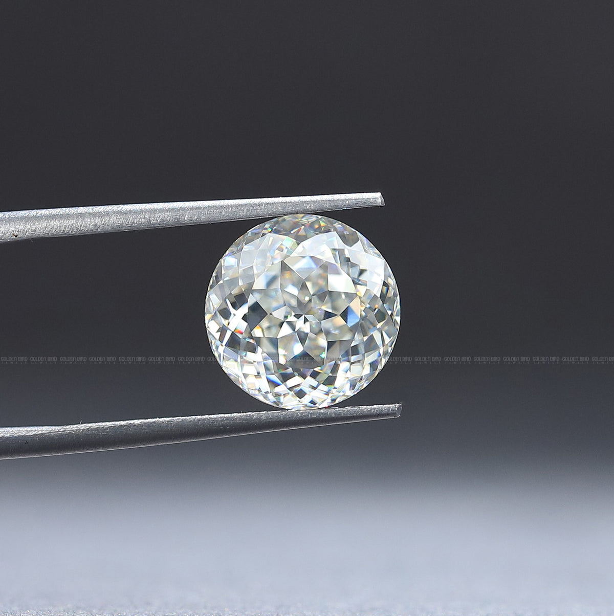 Front View Of  Moissanite Portuguese Cut Loose Stone